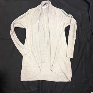 RD Style Gray Open Front Knit‎ Cardigan Medium Womens Sweater